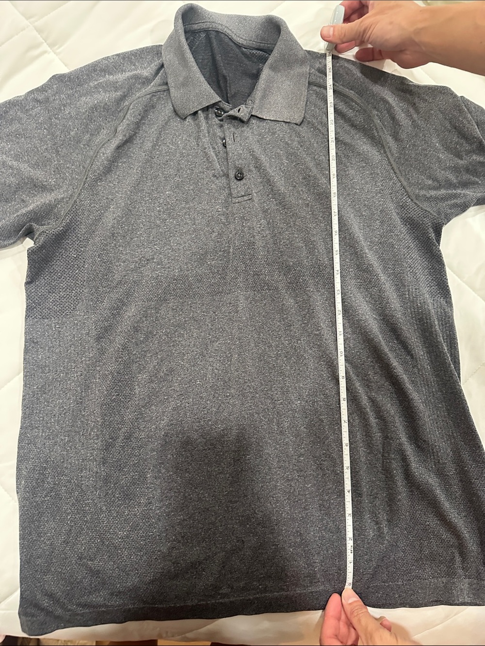 lululemon athletica Heather Charcoal Gray Polo